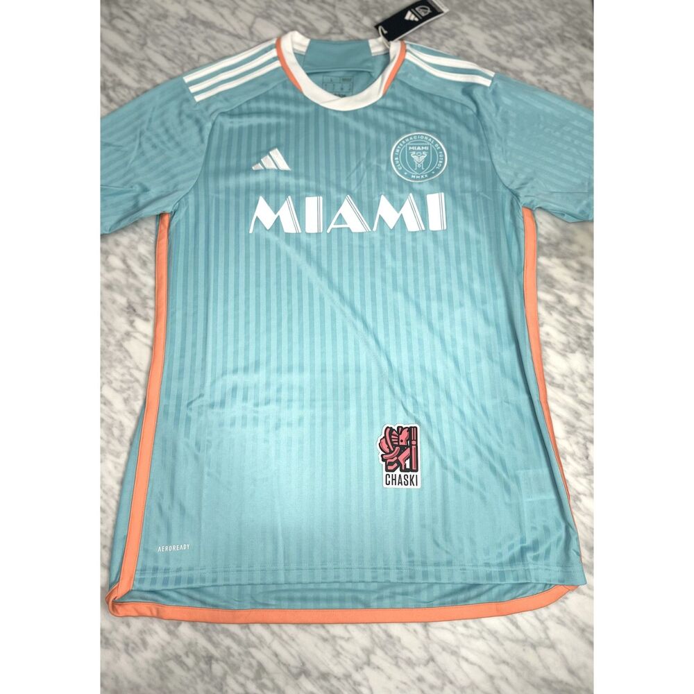 Adidas Inter Miami Jersey Authentic Third Soccer Jersey JJ1449 Mens Large NEW